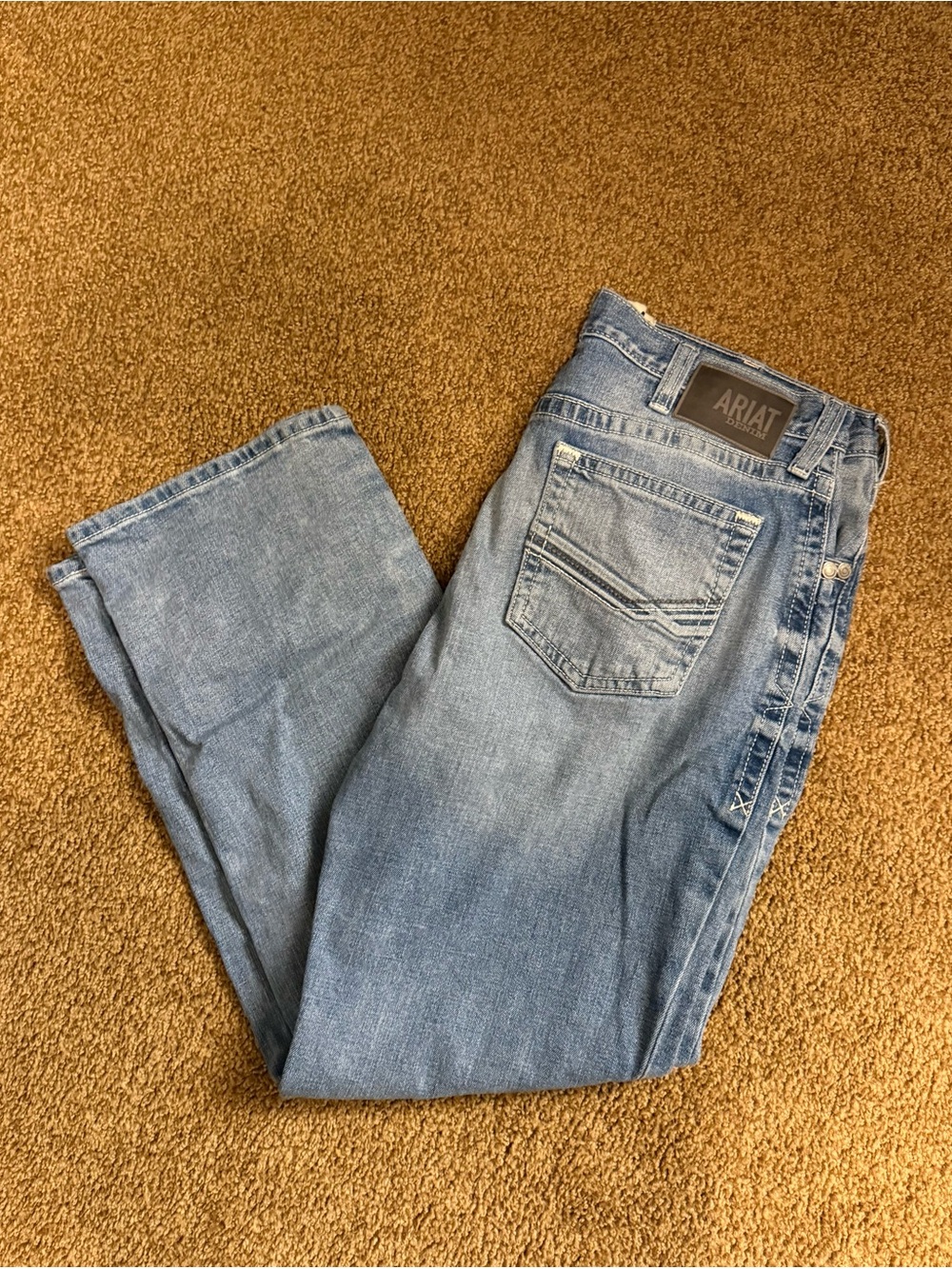 Ariat Men's Relaxed Light Blue Denim Jeans